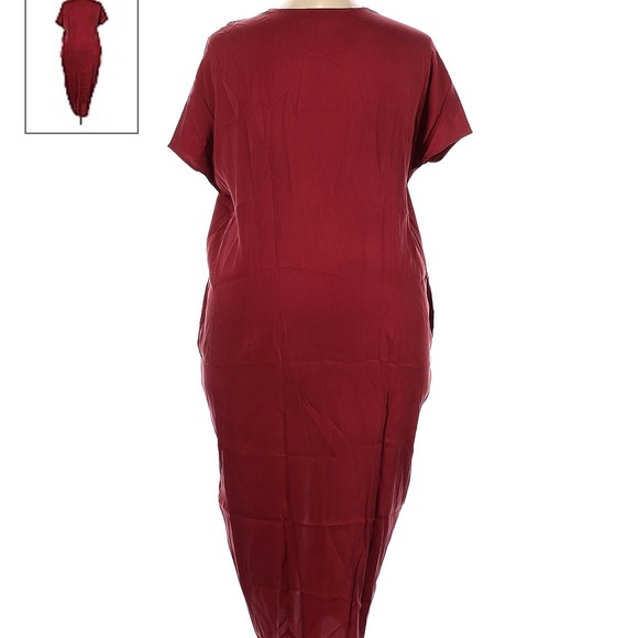 Universal standard x J. Crew cupro tunic dress in red - sz M - Picture 13 of 13